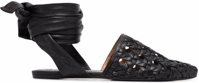Tory Burch interwoven leather sandals Black