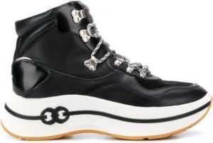 Tory Burch lace-up high top sneakers Black