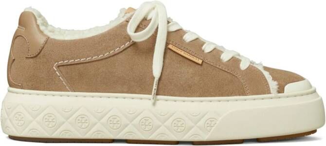 Tory Burch Ladybug logo-patch sneakers Brown