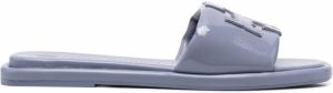 Tory Burch logo-patch slides Purple