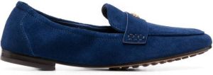 Tory Burch logo-plaque detail loafers Blue