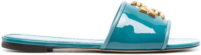 Tory Burch logo-plaque Eleanor sliders Blue