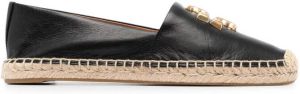 Tory Burch logo-plaque espadrilles Black
