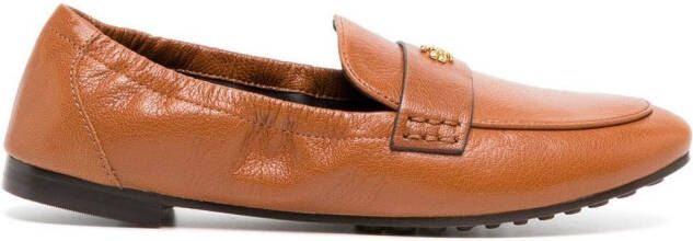Tory Burch Double T leather loafers Brown