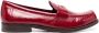 Tory Burch logo-plaque leather loafers Red - Thumbnail 1