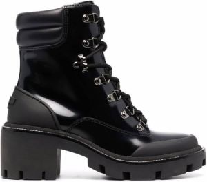 Tory Burch Lug-sole leather ankle boots Black