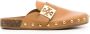 Tory Burch Mellow logo-plaque leather mules Brown - Thumbnail 1