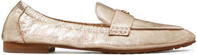 Tory Burch metallic ballet loafers Gold