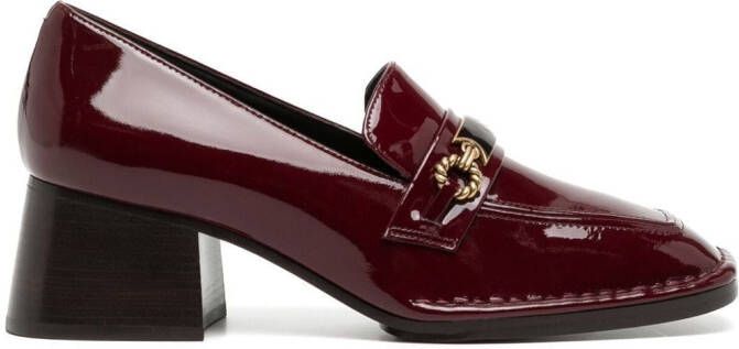 Tory Burch mid heel perrine loafers Red