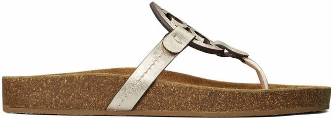 Tory Burch Miller Cloud leather sandals Gold