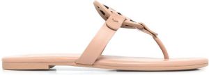 Tory Burch Miller leather thong sandals Brown