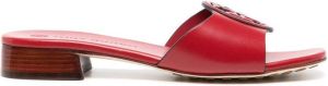 Tory Burch Miller logo-plaque slides Red