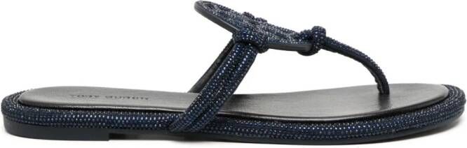 Tory Burch Miller Pavé crystal-embellished sandals Blue