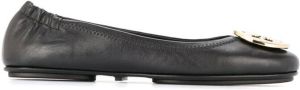 Tory Burch Minnie travel logo ballerinas Black