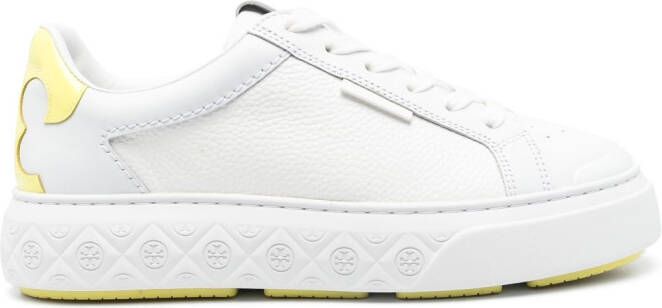Tory Burch monogram-pattern leather sneakers White