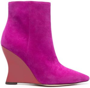 Tory Burch pointed-toe 110mm heeled boots Pink