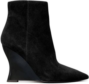Tory Burch pointed-toe 98mm heeled boots Black