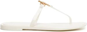 Tory Burch Roxane Jelly logo-plaque slides White