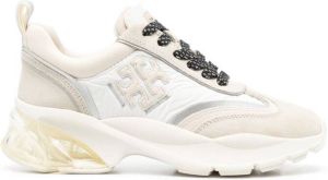 Tory Burch signature-T-motif lace-up sneakers Neutrals
