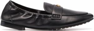 Tory Burch slip-on leather loafers Black