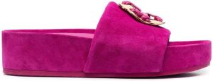 Tory Burch slip-on suede sandals Pink