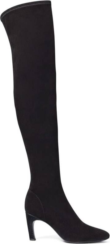 Tory Burch suede 80mm above-knee boots Black