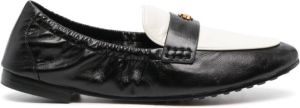 Tory Burch two-tone ballerina loafers Black