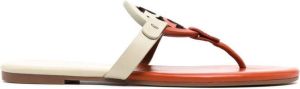 Tory Burch two-tone cut-out sandals Brown
