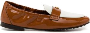Tory Burch two-tone panel loafers Brown