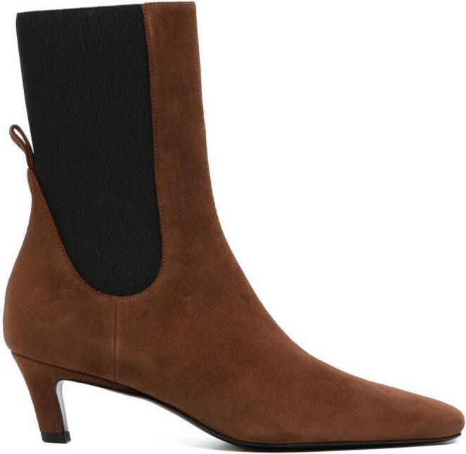 TOTEME mid-heel ankle boots Brown