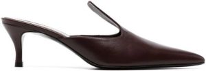 TOTEME slip-on leather mules Red