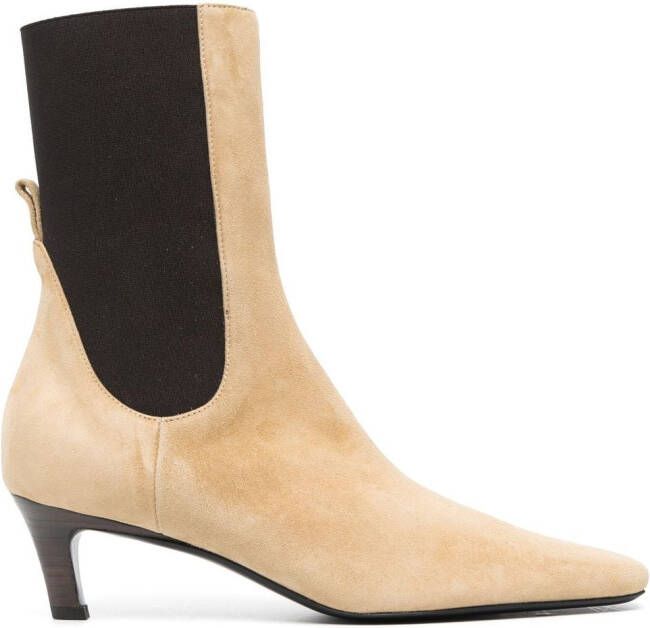 TOTEME square-toe ankle boots Neutrals