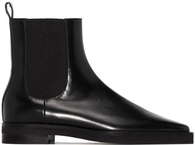 TOTEME square-toe Chelsea boots Black