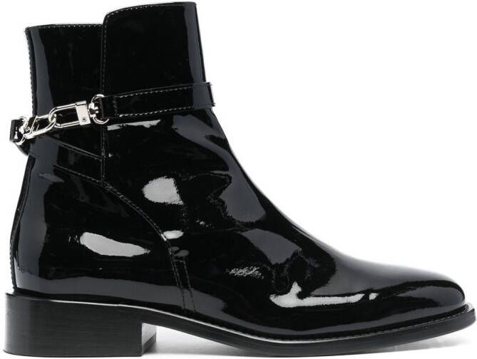 TOTEME The Jodhpur patent leather boots Black