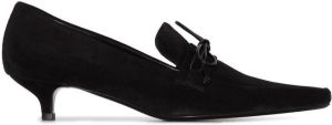 TOTEME bow-embellished kitten heel pumps Black