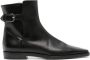 TOTEME The Belted leather boots Black - Thumbnail 1