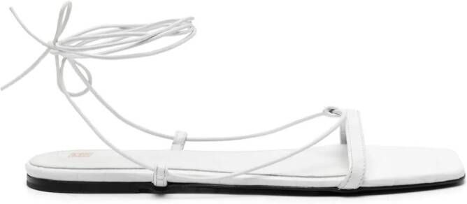 TOTEME The Croco Tie sandals White