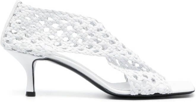 TOTEME The Leather Crochet 55mm pumps White