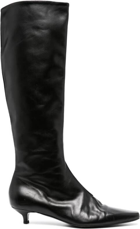 TOTEME The Slim 35mm knee-high boots Black