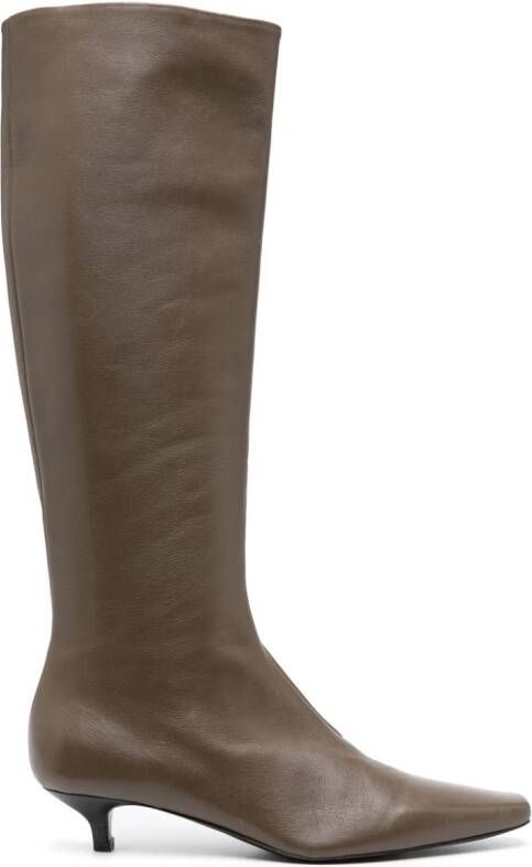 TOTEME The Slim 35mm knee-high boots Brown