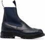 Tricker's Silvia perforated ankle boots Blue - Thumbnail 1