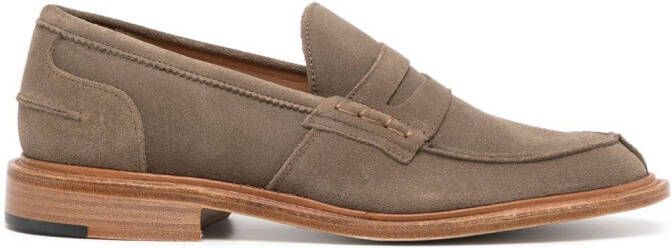 Tricker's slip-on suede loafers Brown