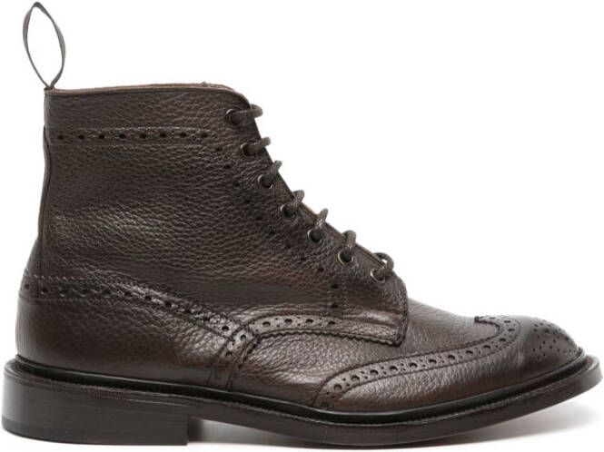 Tricker's Stow leather brogue boots Brown