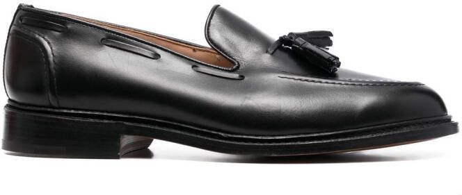 Tricker's tassel-detail leather loafers Black