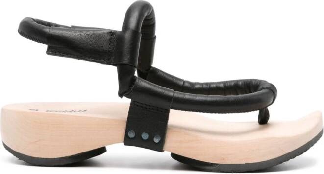 Trippen Hardwire leather sandals Black