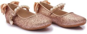 Tulleen bow-detail ballerina shoes Pink