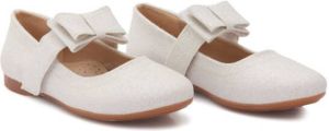 Tulleen bow-detail ballerina shoes White