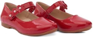 Tulleen floral-strap ballerina shoes Red