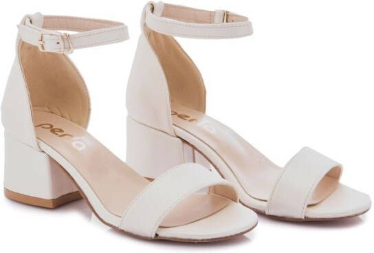 Tulleen rhinestone-embellished sandals - White