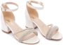Tulleen pearl-embellished faux-leather sandals White - Thumbnail 1